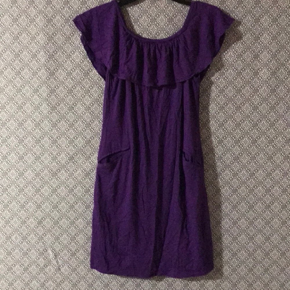 Jenny Han low back ruffle dress w/ pockets